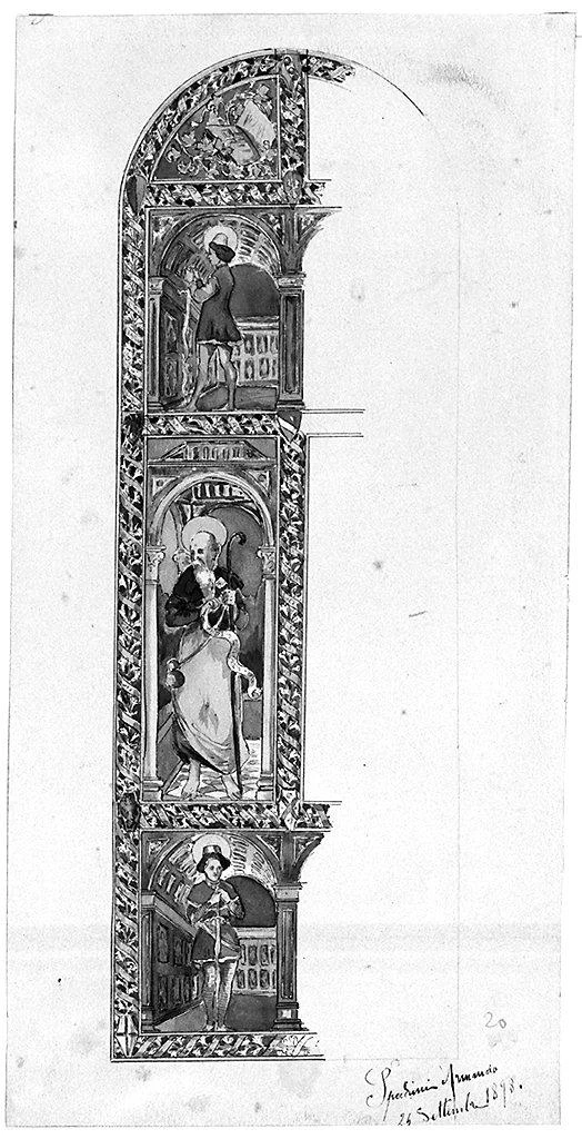 Finte nicchie con busti di uomini illustri e motivi - Istituto Statale d'Arte, Firenze